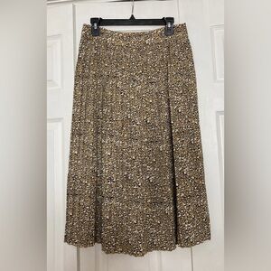 J.Crew Pleated leopard animal print midi skirt Maximalist Size 4